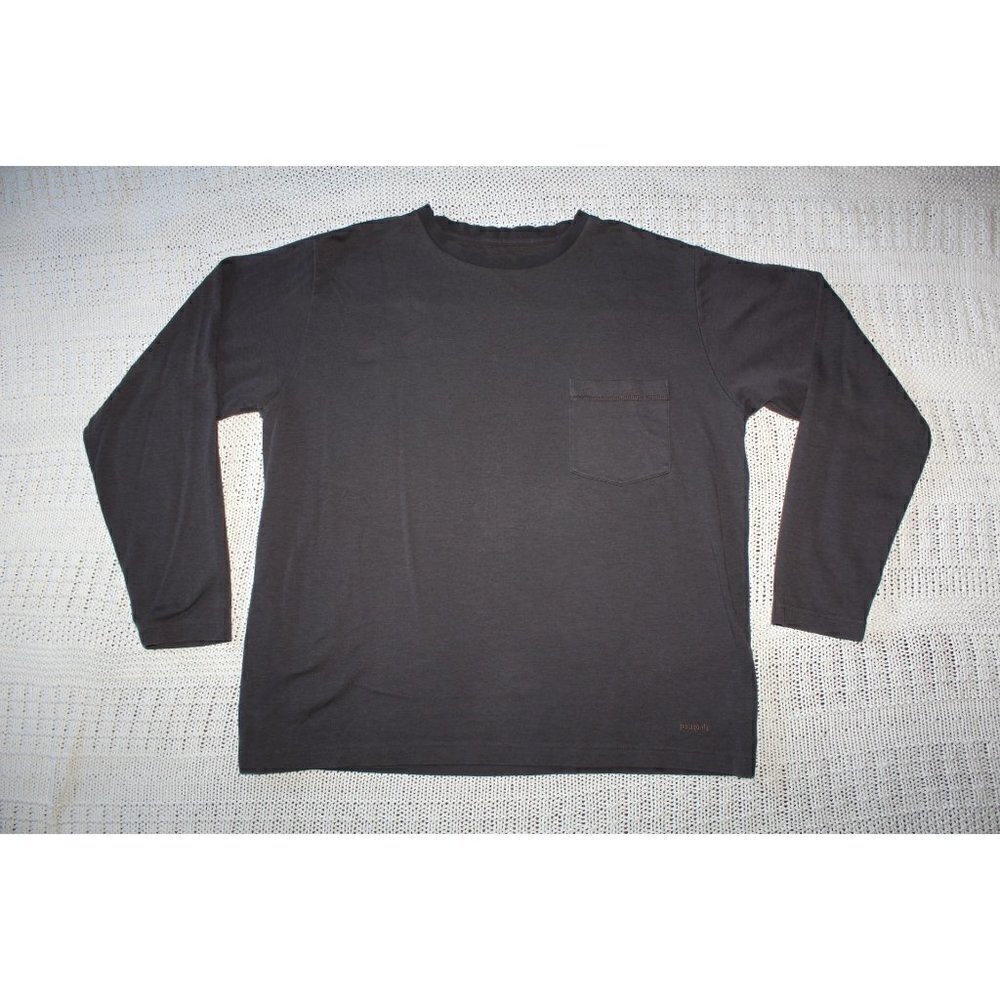 Patagonia Men Black T shirt Long Sleeves Size XL Under Leyer Crew neck